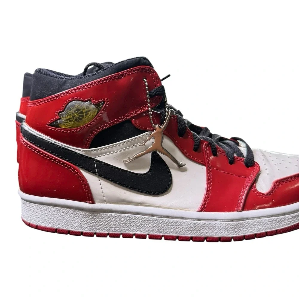 Air Jordan 1 Retro Mid Patent 2003 Chicago 136085-106 OG BOX Card Men's Size 8.5